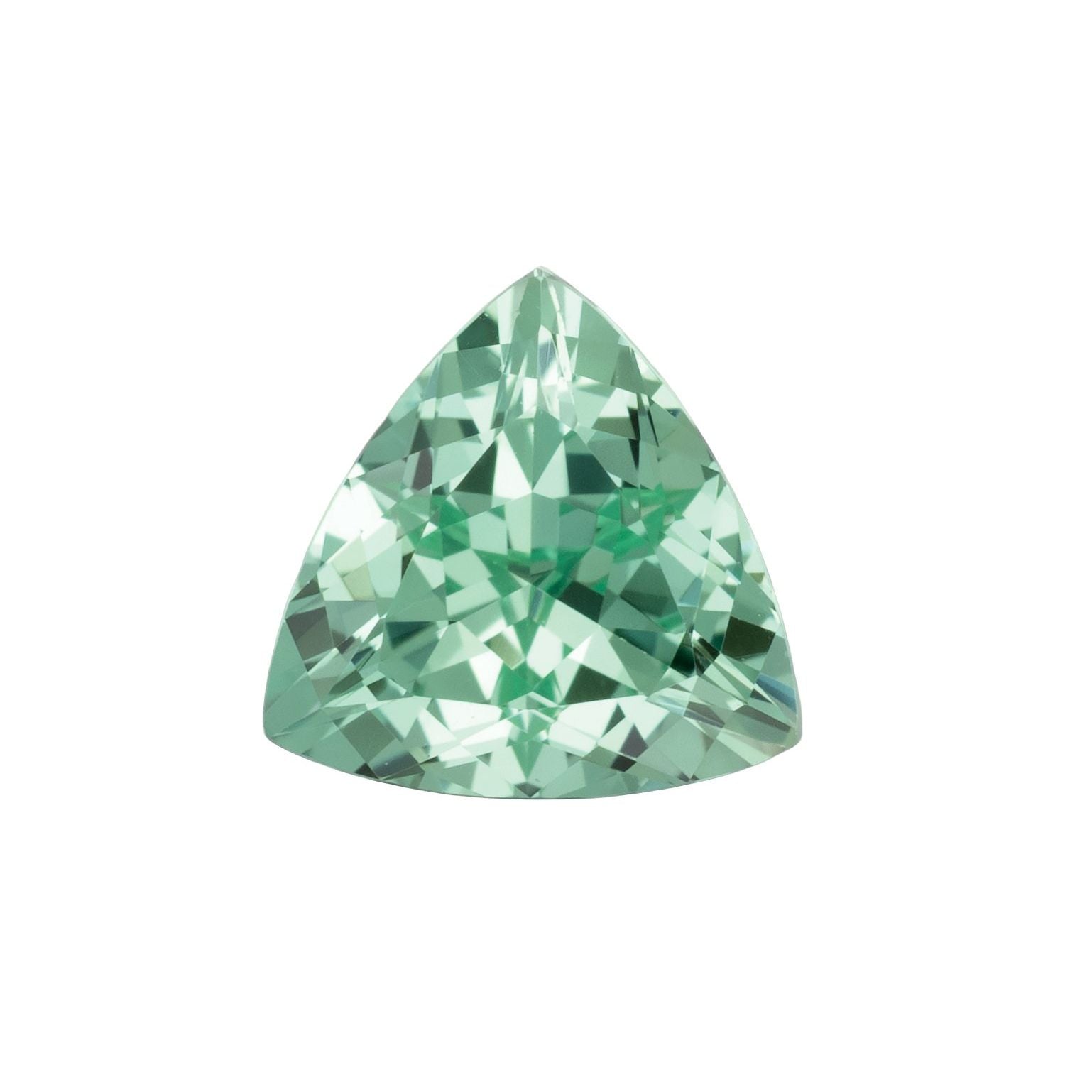 7 mm Trillion Lab-Grown Mint Green Sapphire – Faceted Cut – Eye-Clean Quality — Sapphire Row
