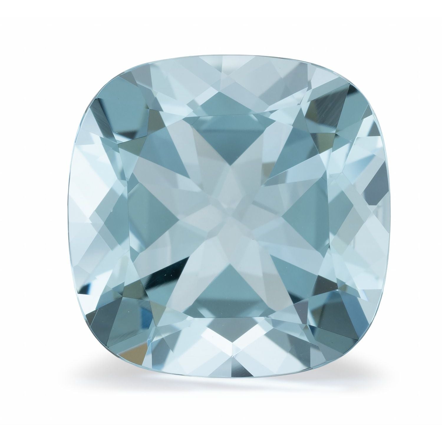 7.35 ct Cushion Natural Natural Aquamarine Aquamarine – Faceted Cut – N/A Certified — Sapphire Row