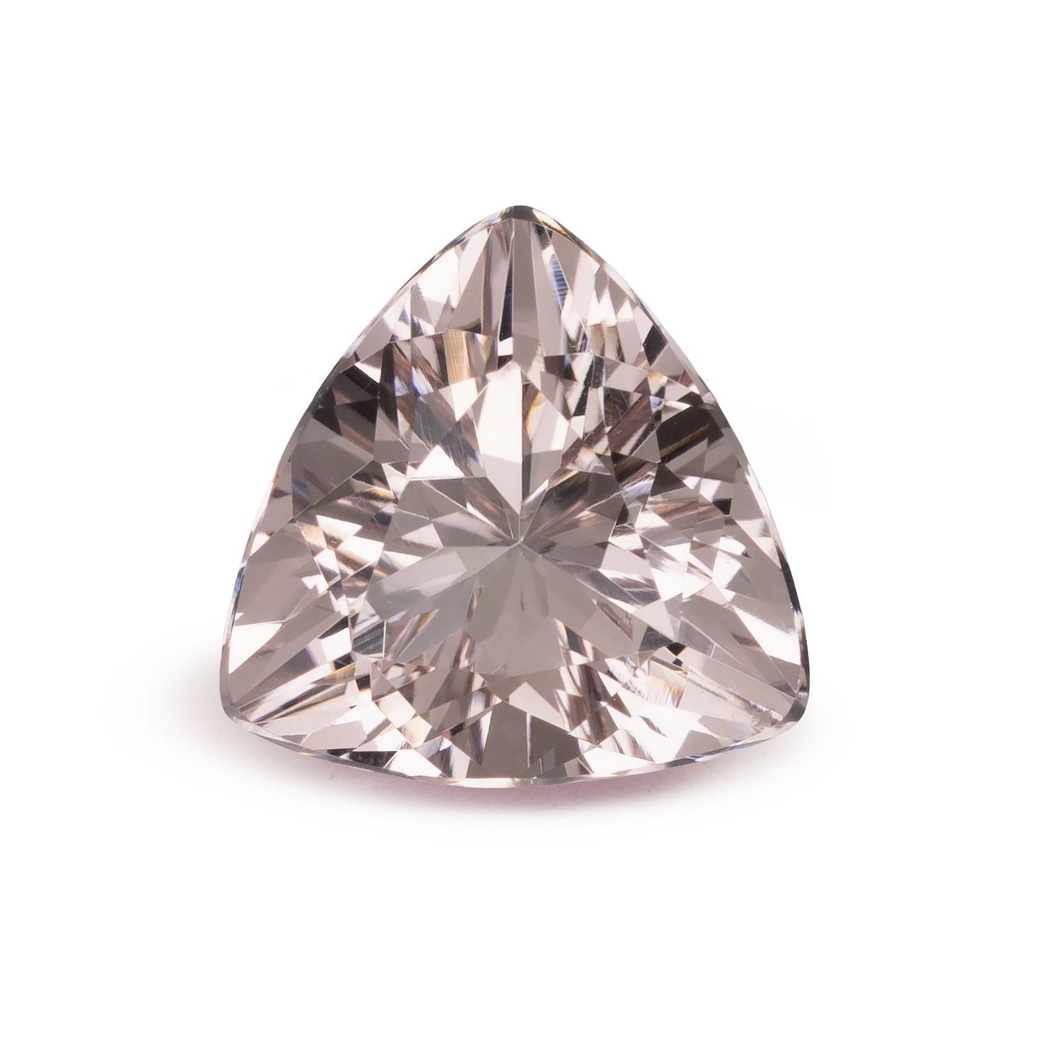 3.52 ct natural peach morganite from Madagascar, trillion cut | Sapphire Row