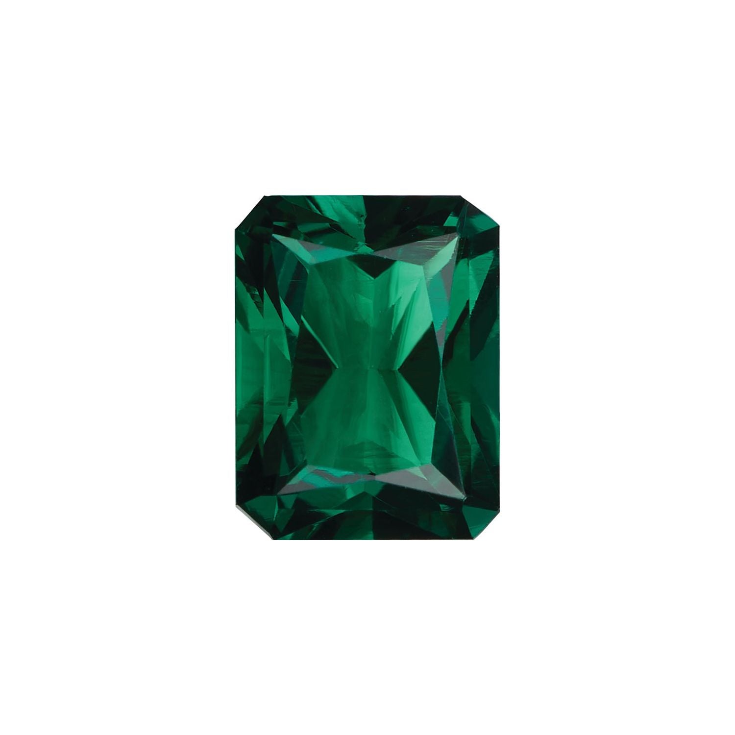 8x6 mm Radiant Lab-Grown Green Emerald – Faceted Cut – Eye-Clean Quality — Sapphire Row