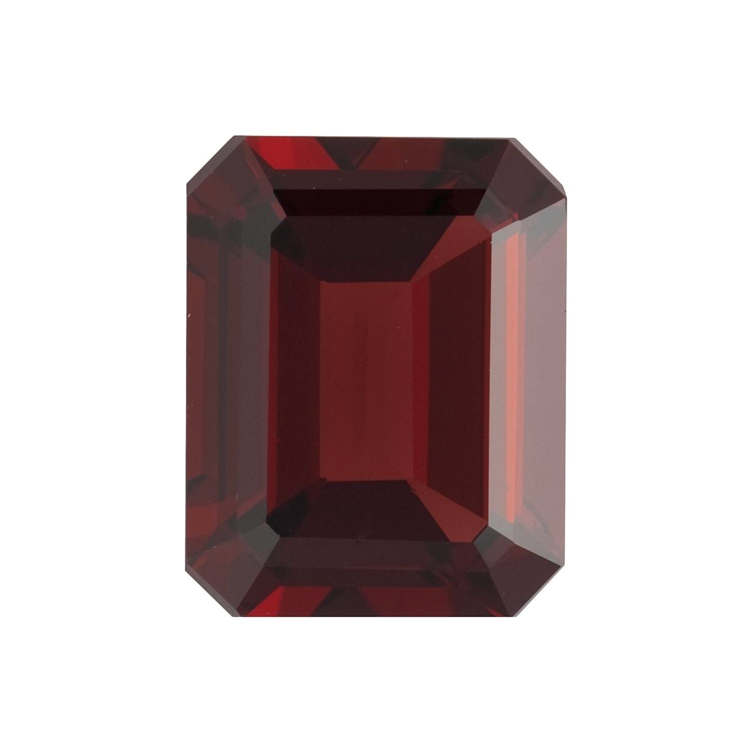 9x7 mm Emerald Natural Dark Orange Red Mozambique Garnet – Step-Cut – AA Quality — Sapphire Row