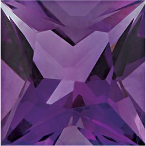 Lot of 10 – 4 mm Square Natural Purple Amethyst – Princess-Cut – AA Quality — Sapphire Row