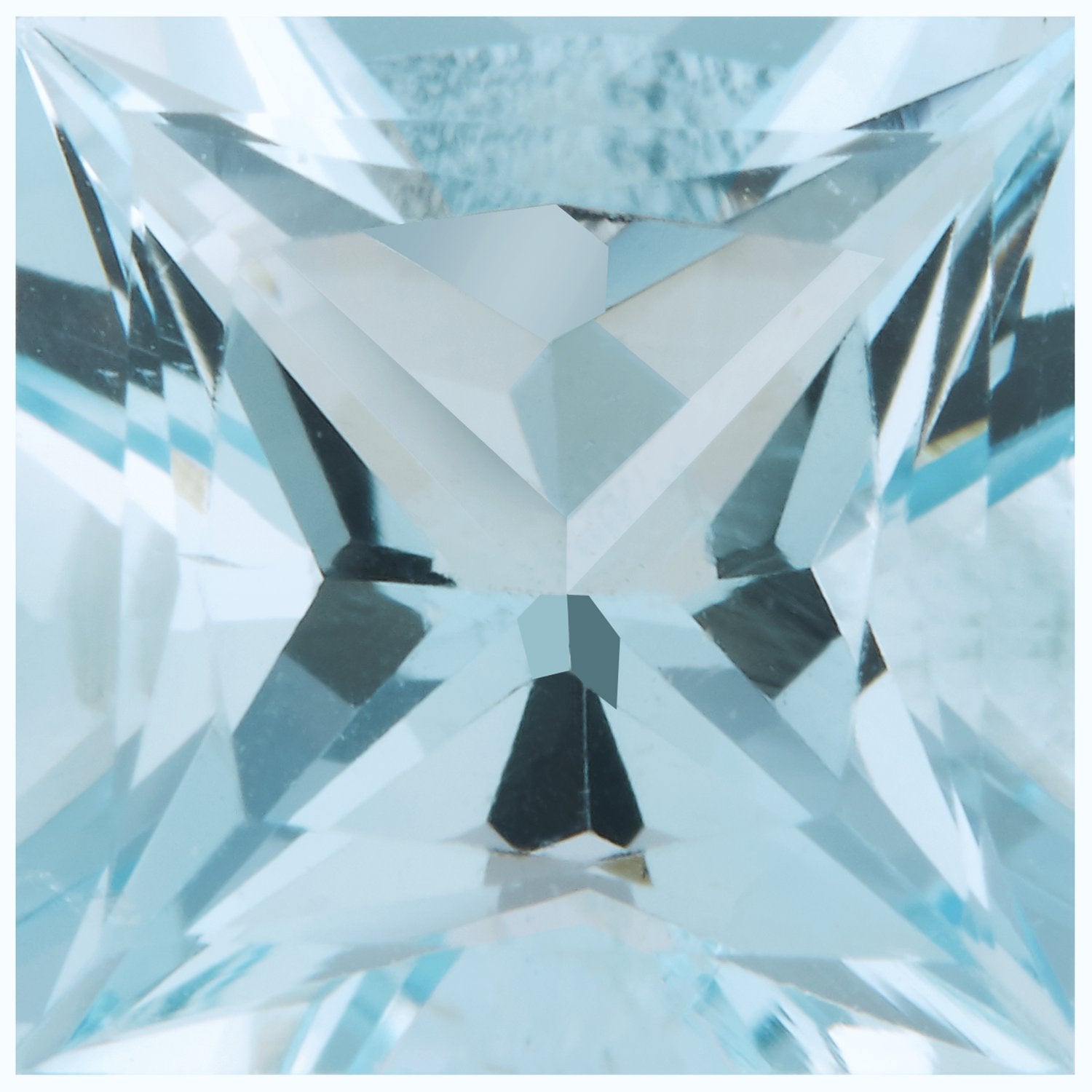 5.5 mm Square Natural Aqua Aquamarine – Princess-Cut – A Quality — Sapphire Row