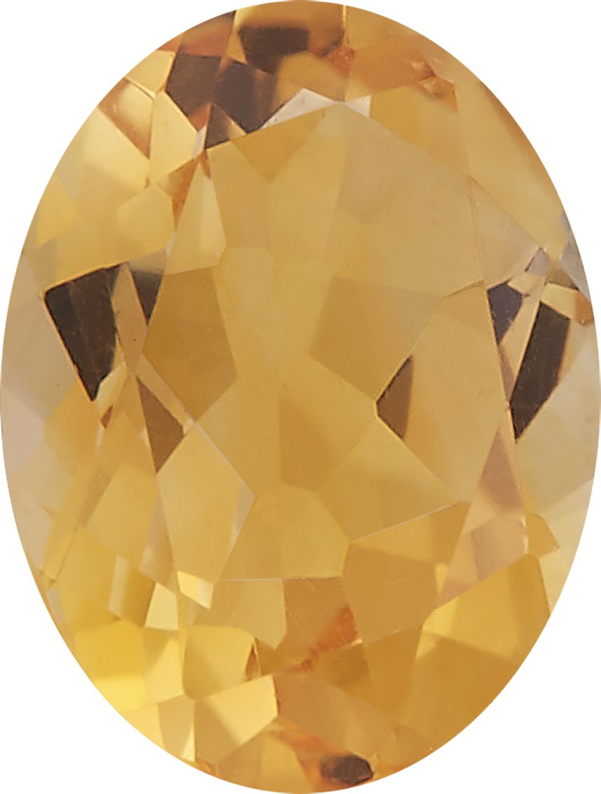 16x12 mm Oval Natural Citrine — Sapphire Row