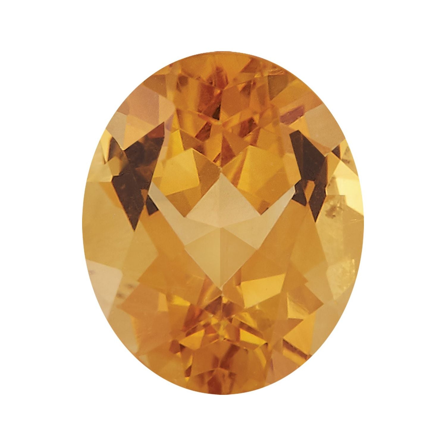 9x7 mm Oval Natural Orange Citrine – Faceted Cut – AA Quality — Sapphire Row