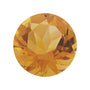 12 mm Round Natural Orange Citrine – Faceted Cut – AA Quality — Sapphire Row