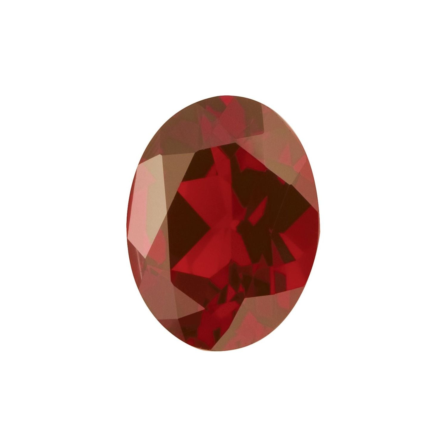 9x7 mm Oval Natural Dark Orange Red Mozambique Garnet – Faceted Cut – AA Quality — Sapphire Row