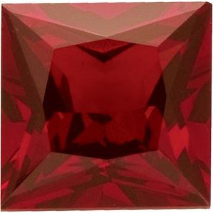 Lot of 10 – 5 mm Square Natural Dark Orange Red Mozambique Garnet – Princess-Cut – AA Quality — Sapphire Row