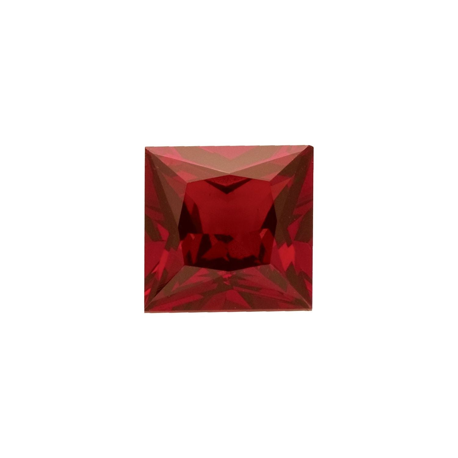 6 mm Square Natural Dark Orange Red Mozambique Garnet – Princess-Cut – AA Quality — Sapphire Row