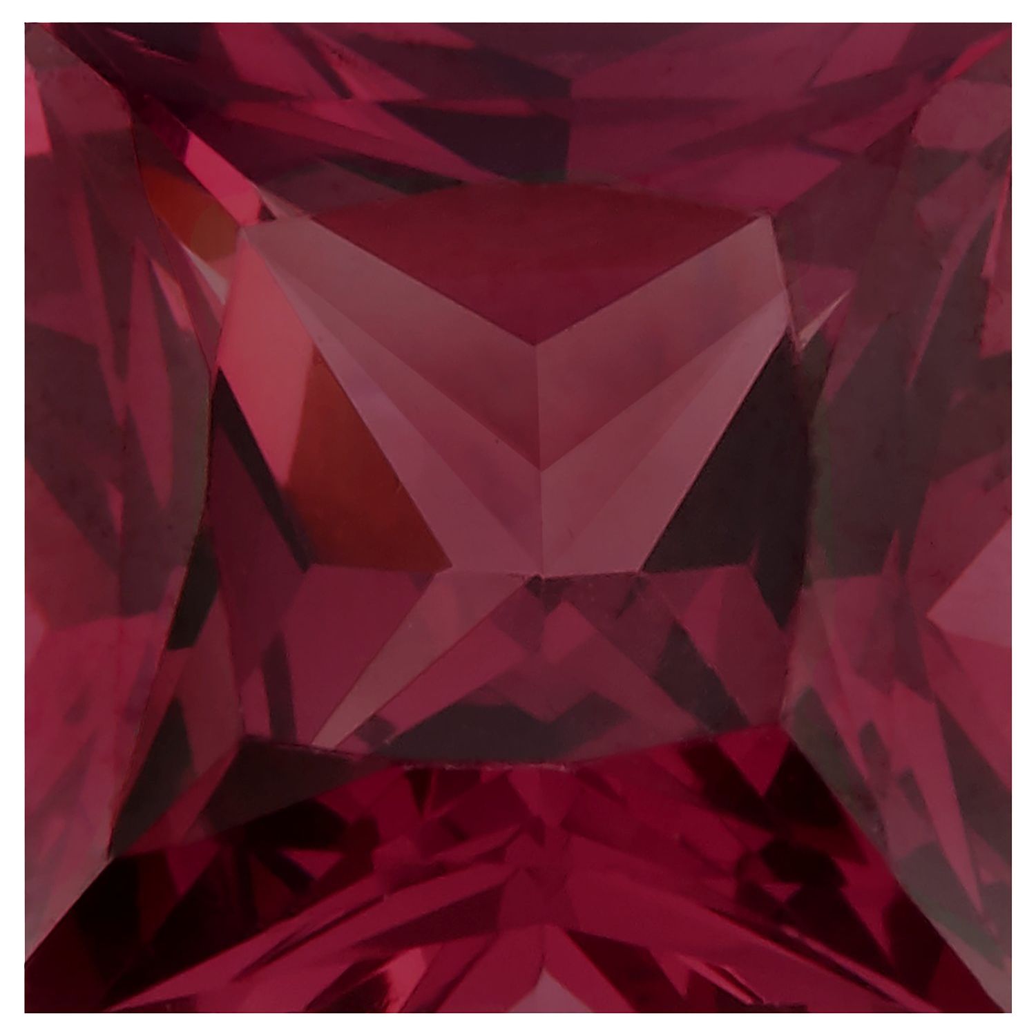 6 mm Square Natural Purplish Red Rhodolite Garnet – Princess-Cut – AA Quality — Sapphire Row