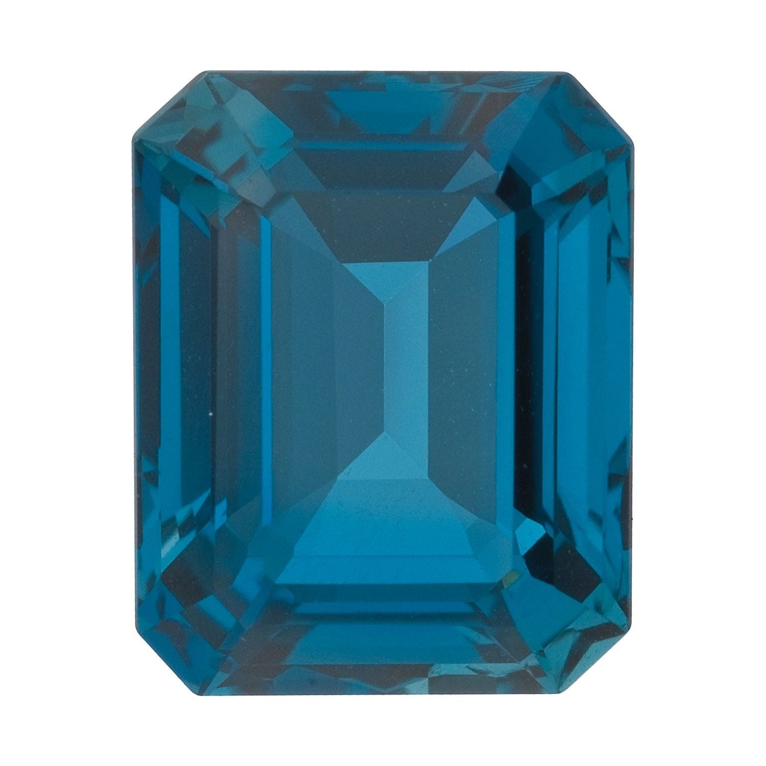 8x6 mm Emerald Natural London Blue Topaz – Step-Cut – AA Quality — Sapphire Row
