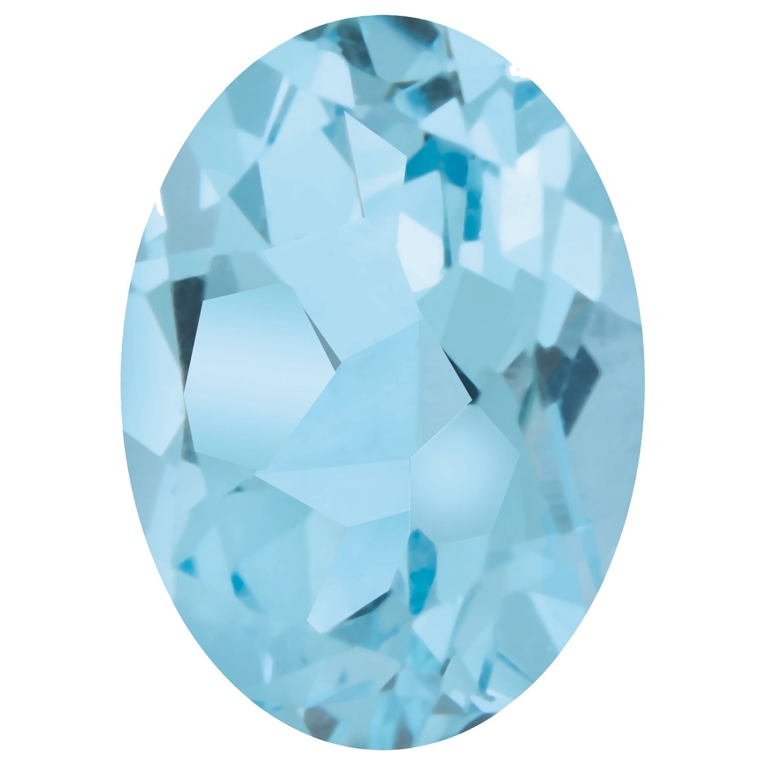 7x5 mm Oval Natural Sky Blue Topaz – Faceted Cut – AA Quality — Sapphire Row