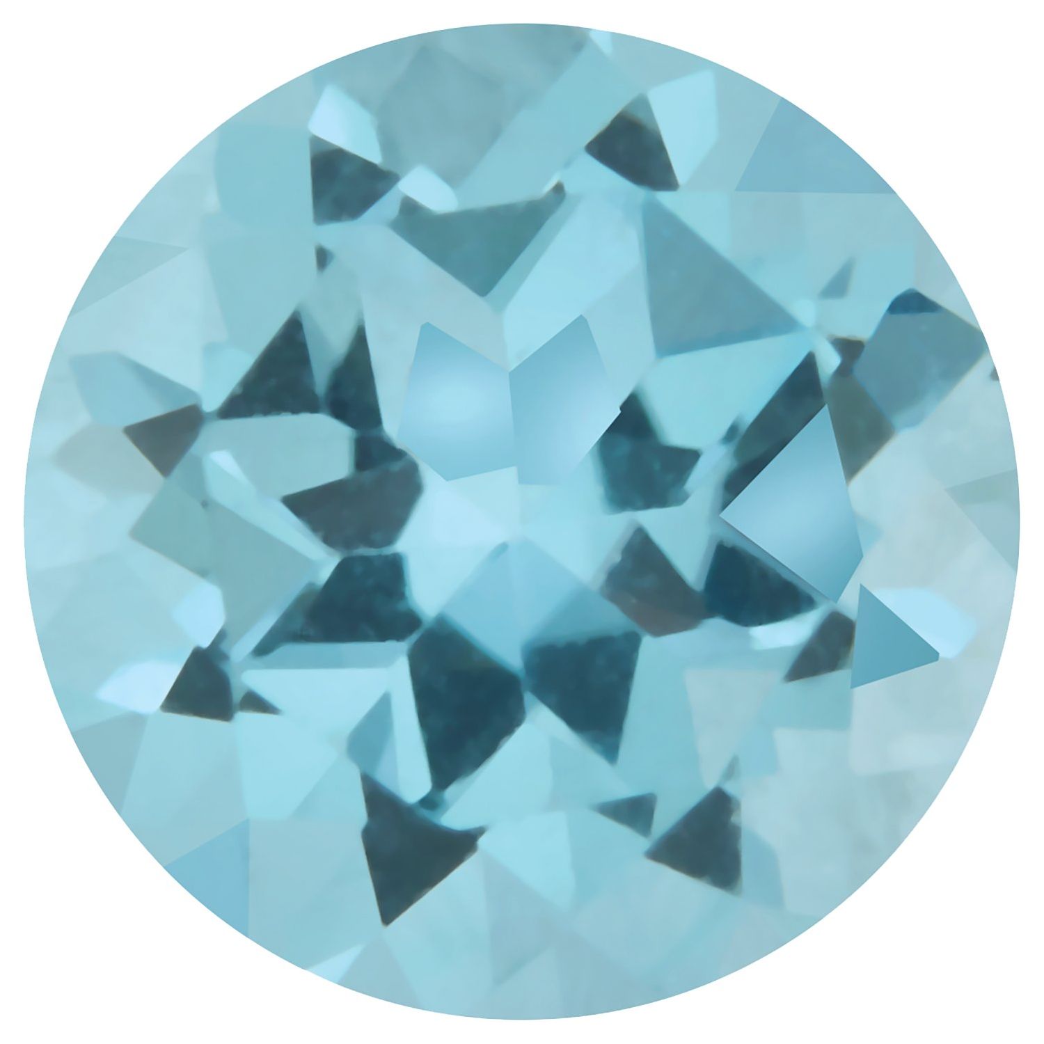 7 mm Round Natural Sky Blue Topaz – Faceted Cut – AA Quality — Sapphire Row