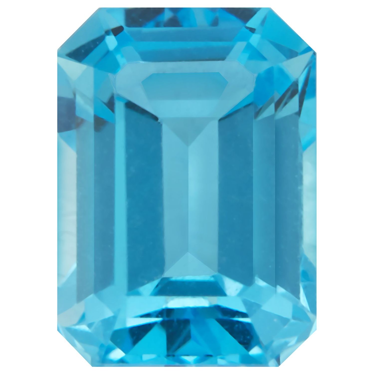 12x10 mm Emerald Natural Swiss Blue Topaz – Step-Cut – AA Quality — Sapphire Row