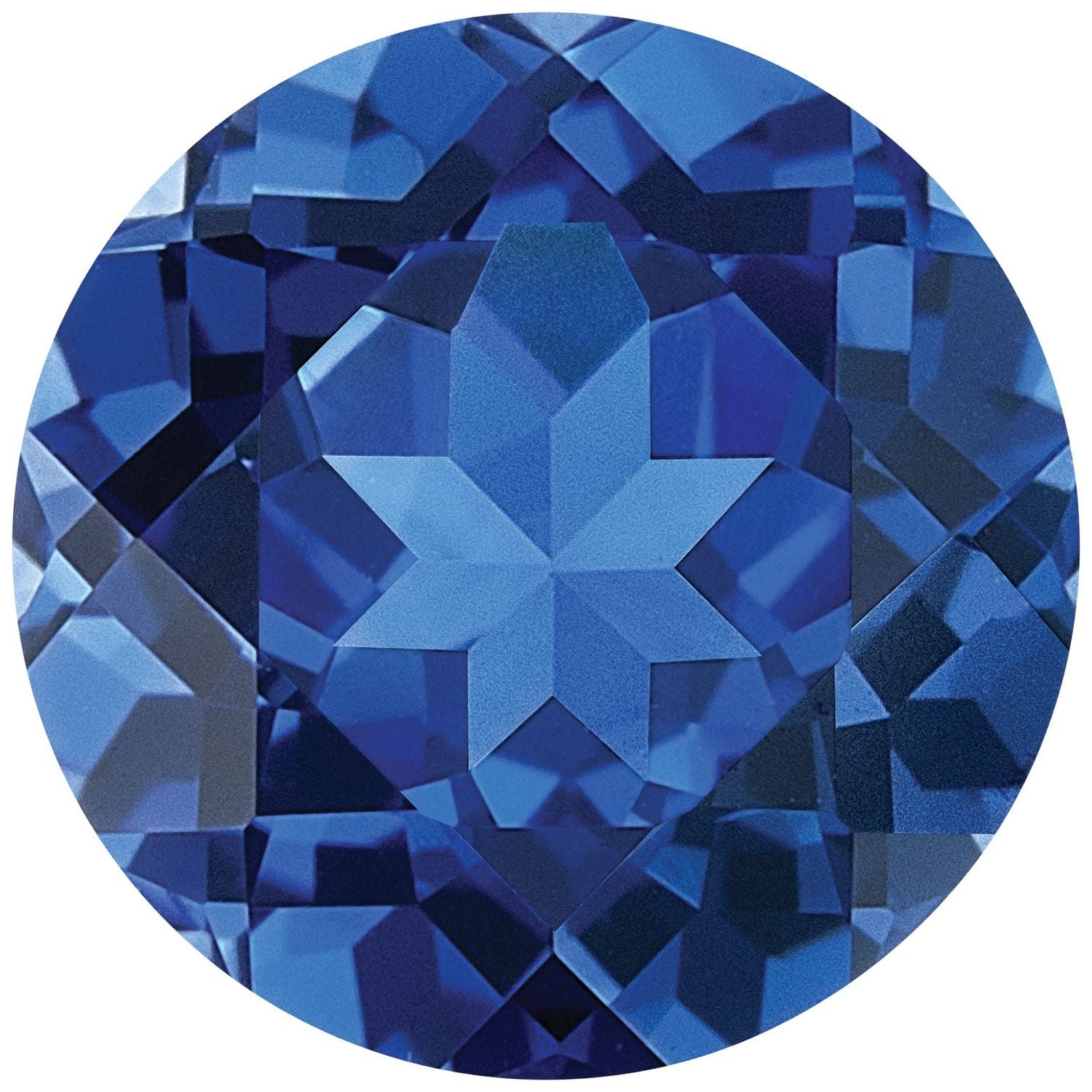 14 mm Round Lab-Grown Blue Sapphire – Faceted Cut – Eye-Clean Quality — Sapphire Row