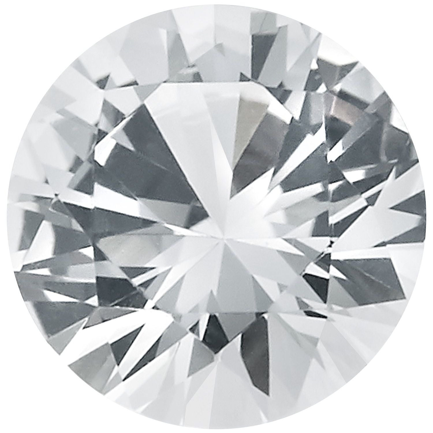 5 mm Round Natural White Sapphire – Faceted Cut – AA Quality — Sapphire Row