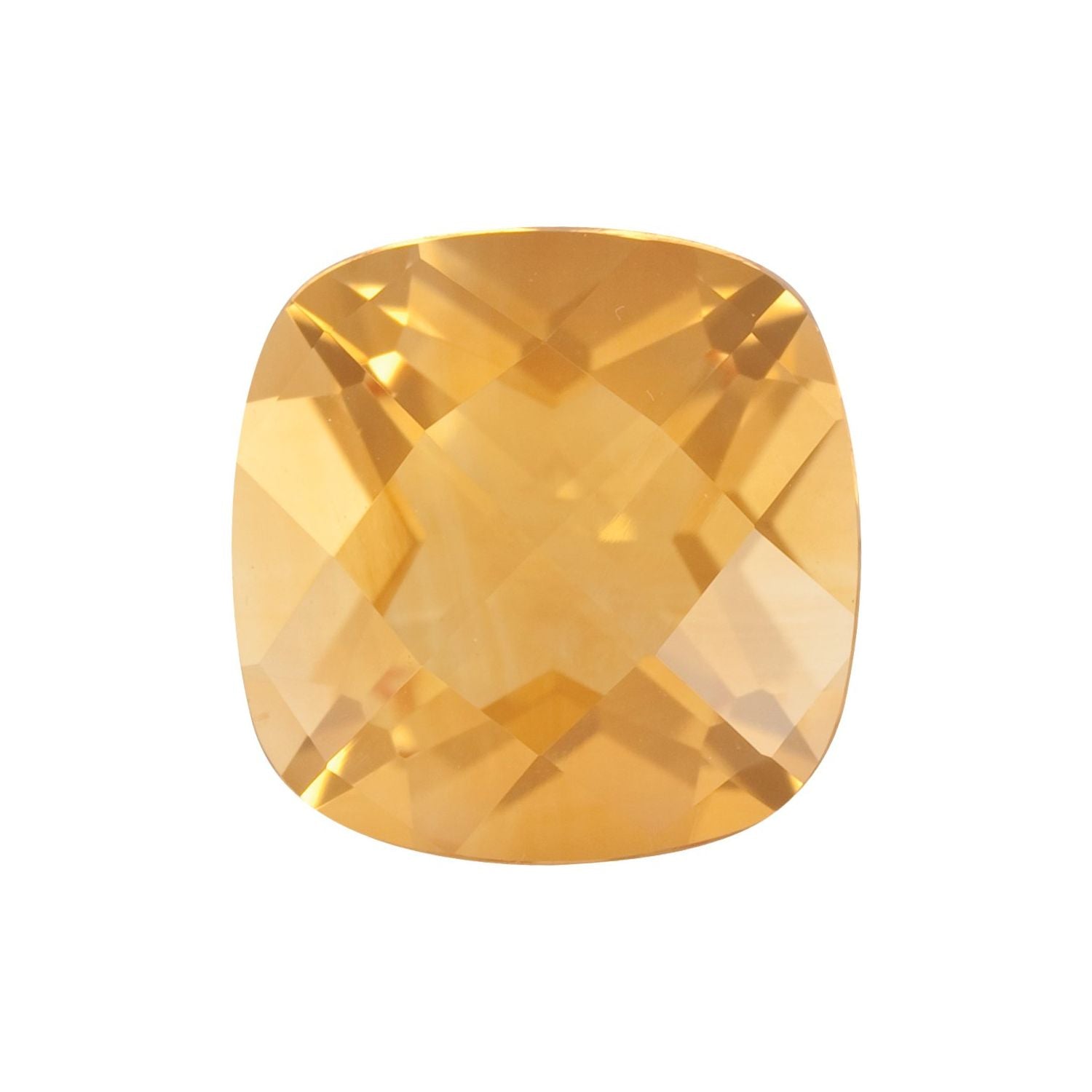 7 mm Cushion Natural Orange Citrine – Checkerboard-Cut – A Quality — Sapphire Row