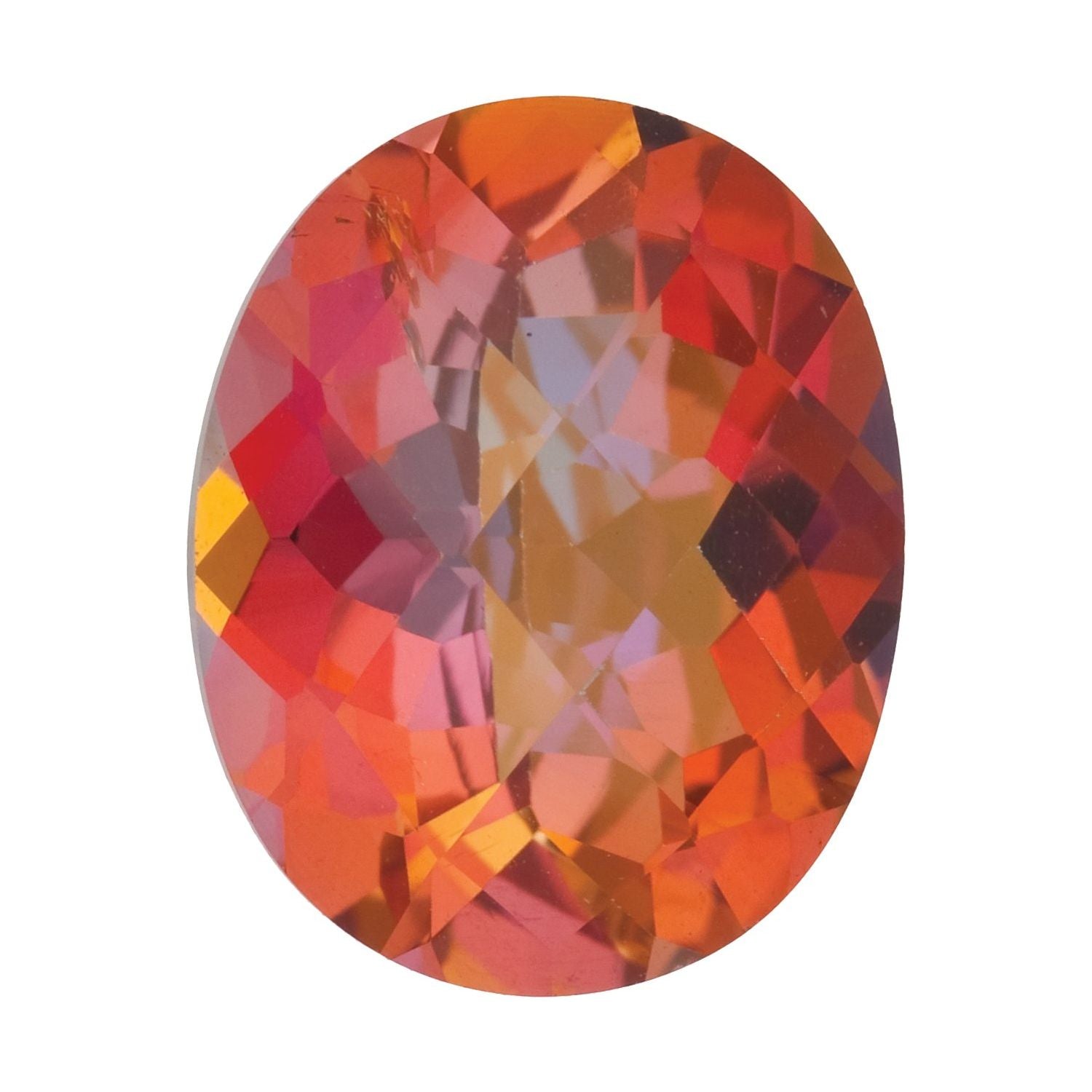 10x8 mm natural sunrise mystic topaz, oval cut | Sapphire Row