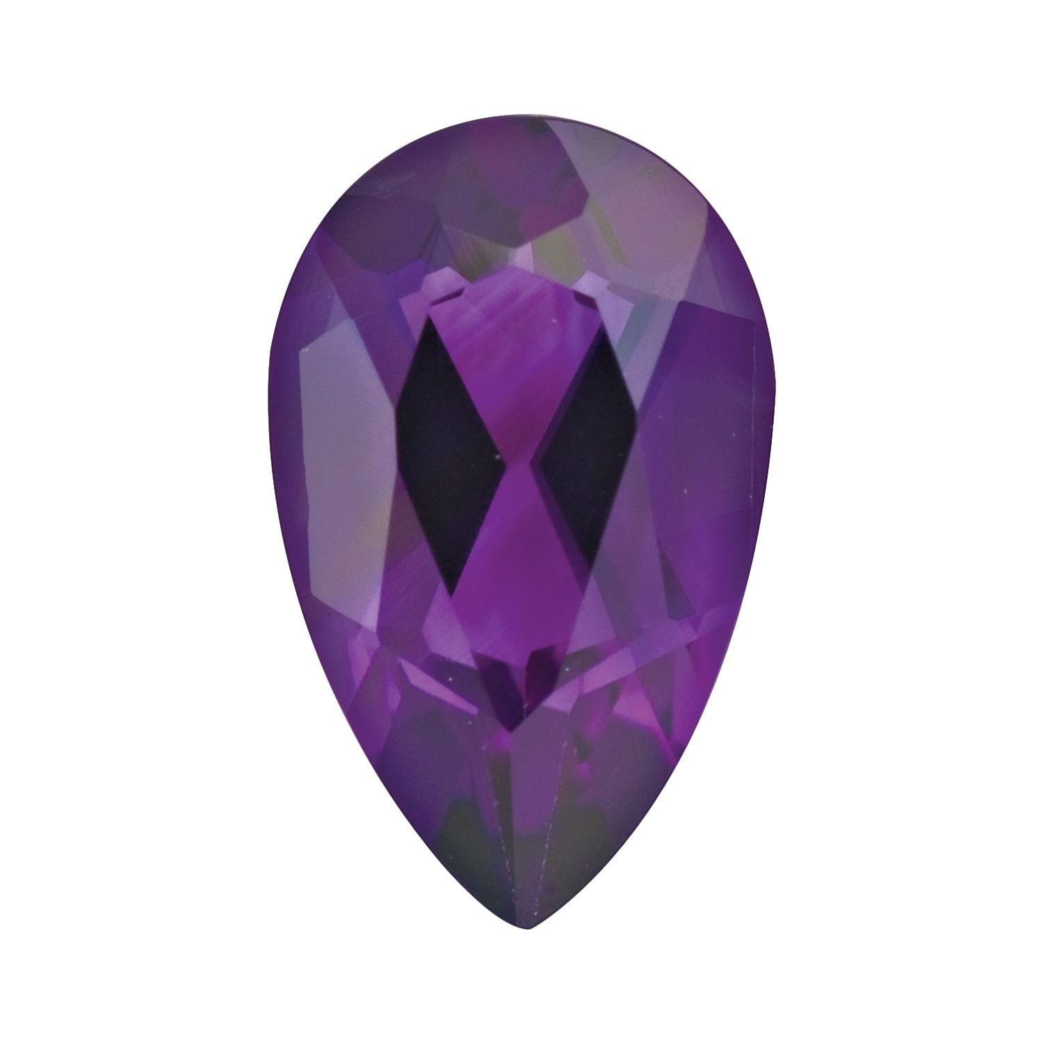 8x6 mm Pear Natural Purple Amethyst – Faceted Cut – AAA Quality — Sapphire Row