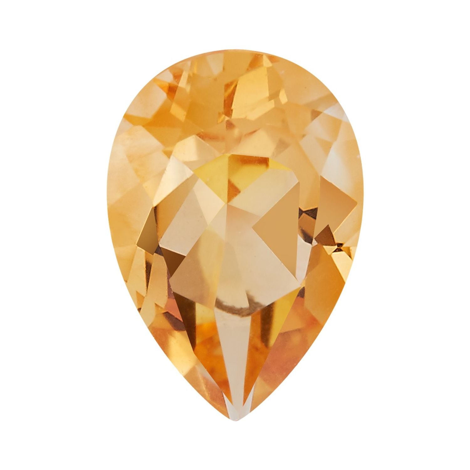 14x9 mm Pear Natural Orange Citrine – Faceted Cut – A Quality — Sapphire Row