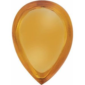 Lot of 10 – 6x4 mm Pear Natural Orange Citrine – Cabochon Cut – AA Quality — Sapphire Row