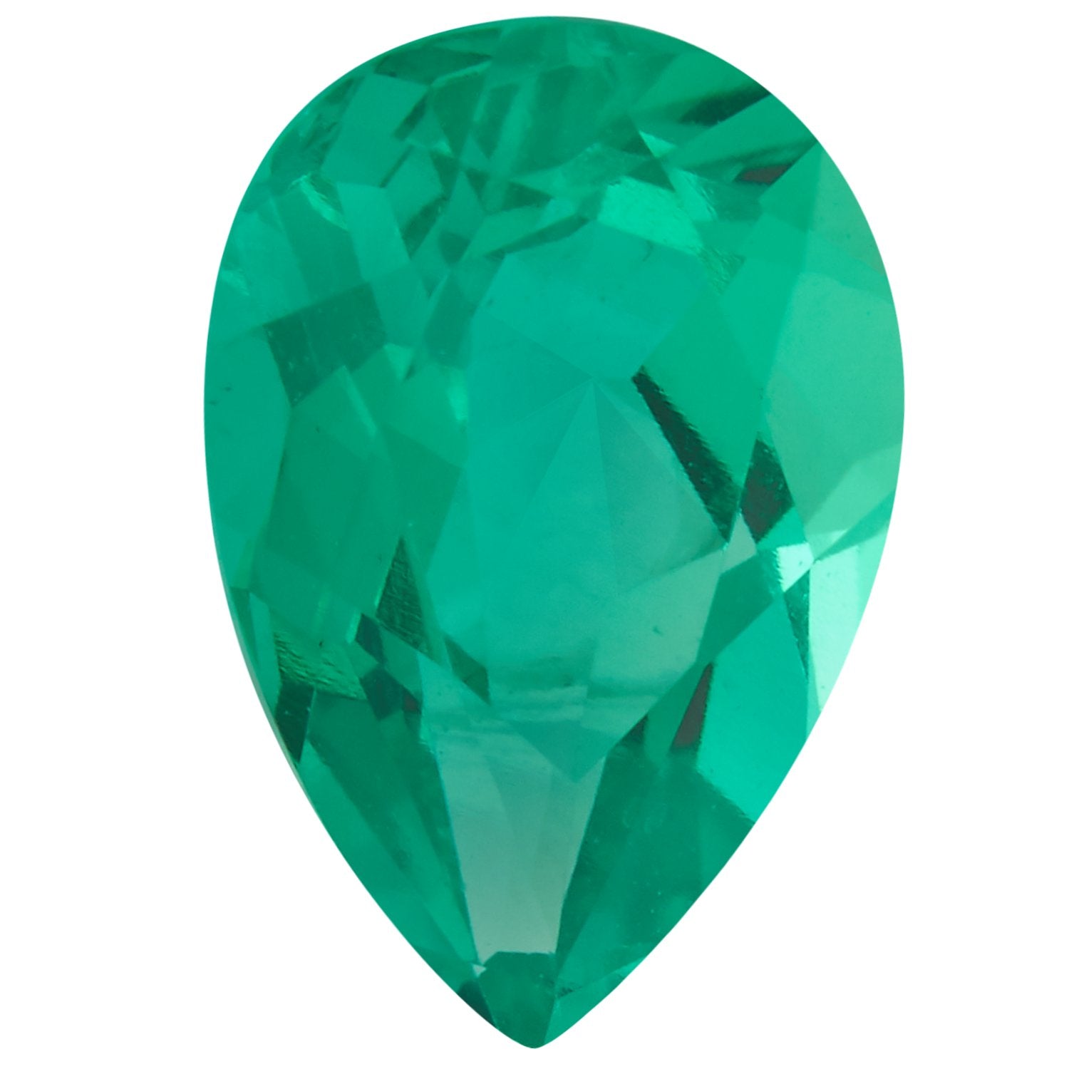 4x3 mm Pear Lab-Grown Green Emerald – Faceted Cut – Eye-Clean Quality — Sapphire Row