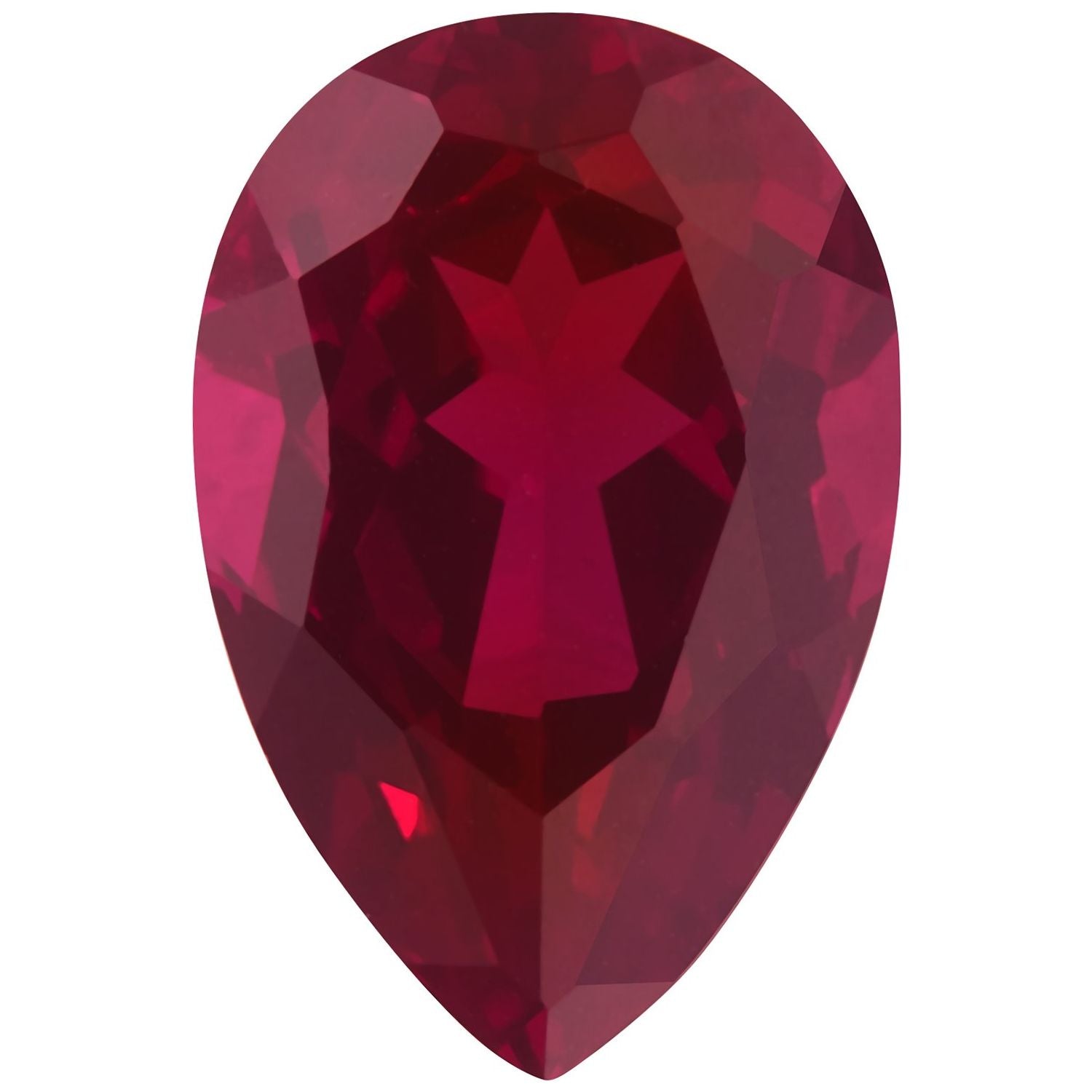 12x8 mm Pear Lab-Grown Red Ruby – Faceted Cut – Eye-Clean Quality — Sapphire Row