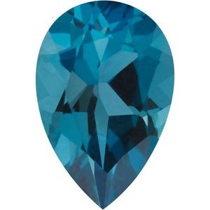 Lot of 10 – 6x4 mm Pear Natural London Blue Topaz – Faceted Cut – AA Quality — Sapphire Row