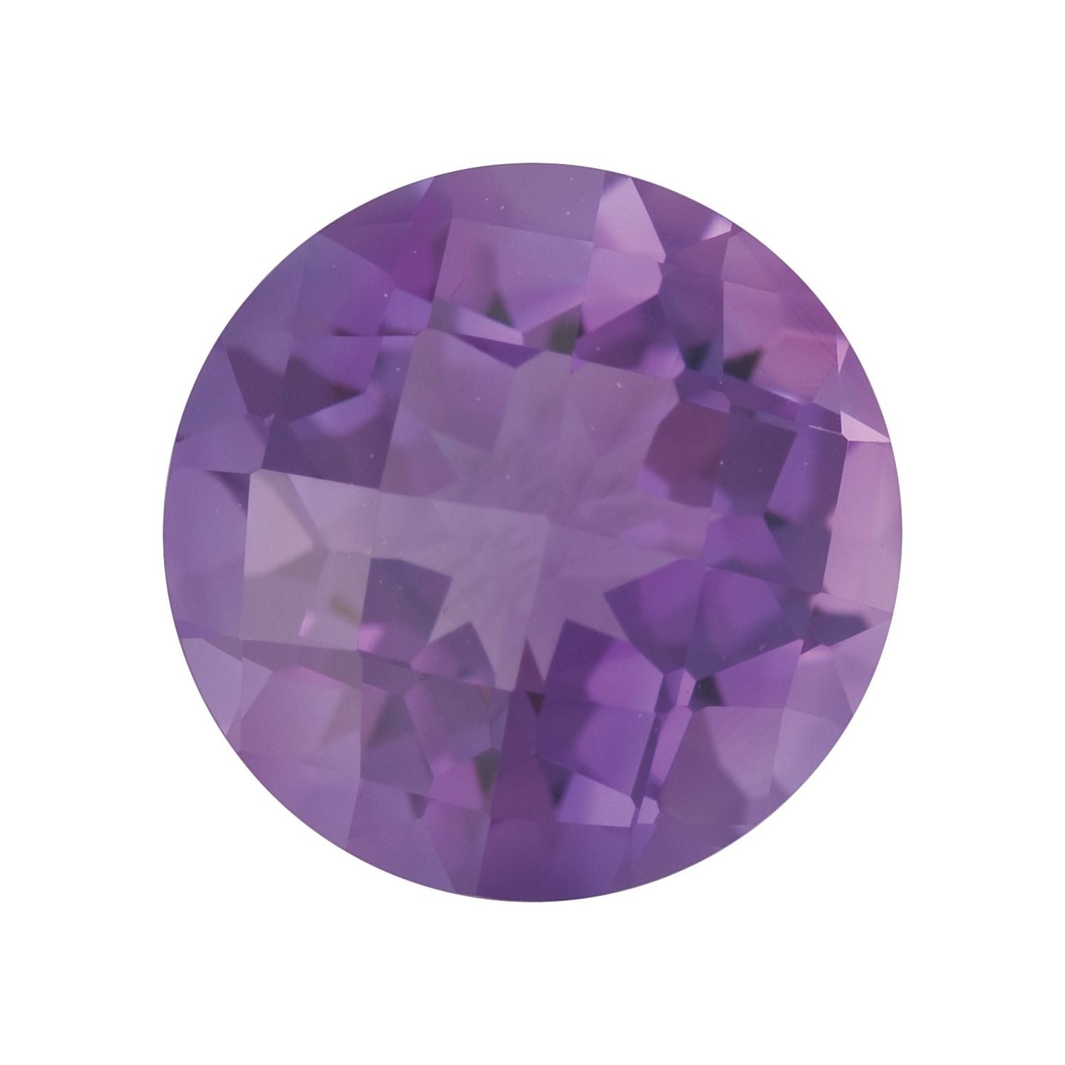 8 mm Round Natural Purple Amethyst – Checkerboard-Cut – A Quality — Sapphire Row