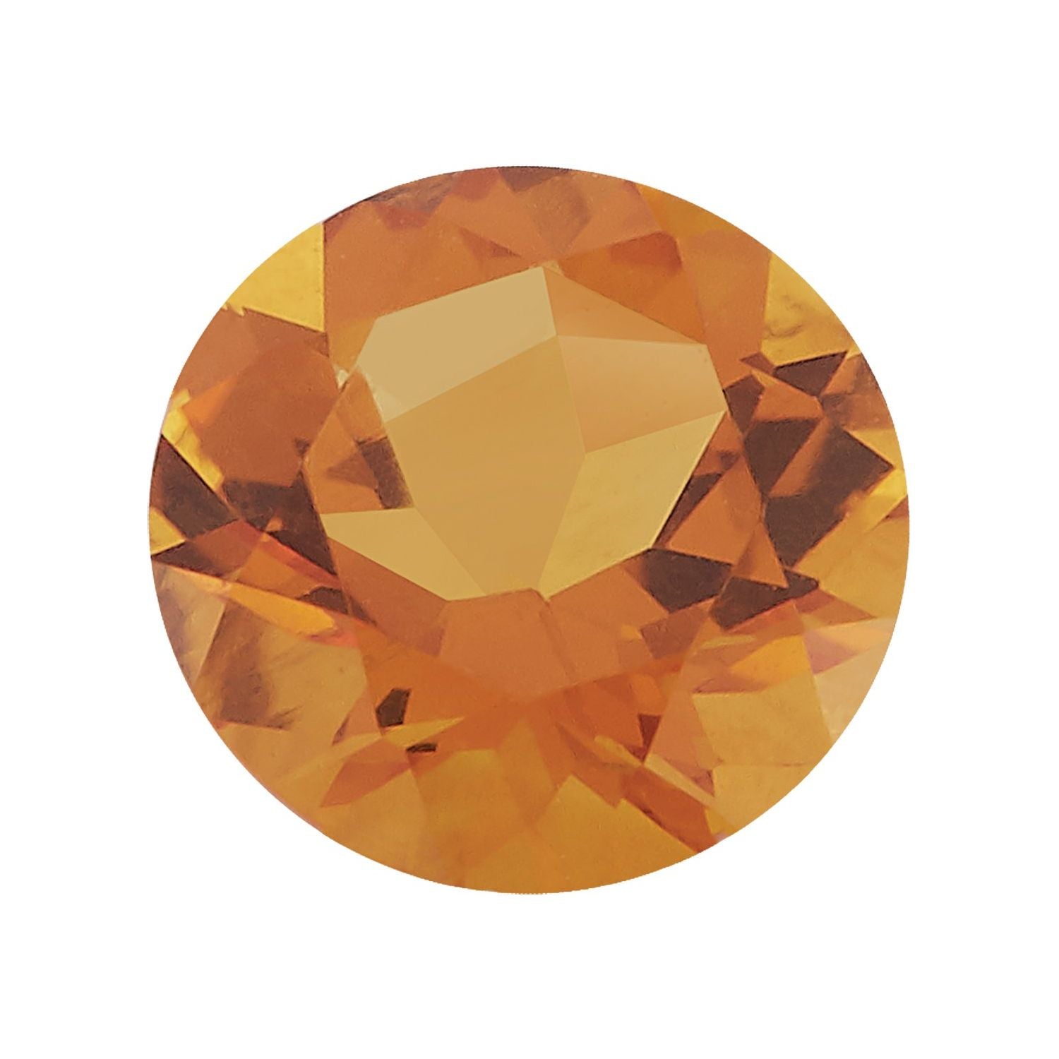 5.5 mm Round Natural Orange Citrine – Faceted Cut – AAA Quality — Sapphire Row