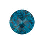 8 mm Round Natural London Blue Topaz – Checkerboard-Cut – AA Quality — Sapphire Row