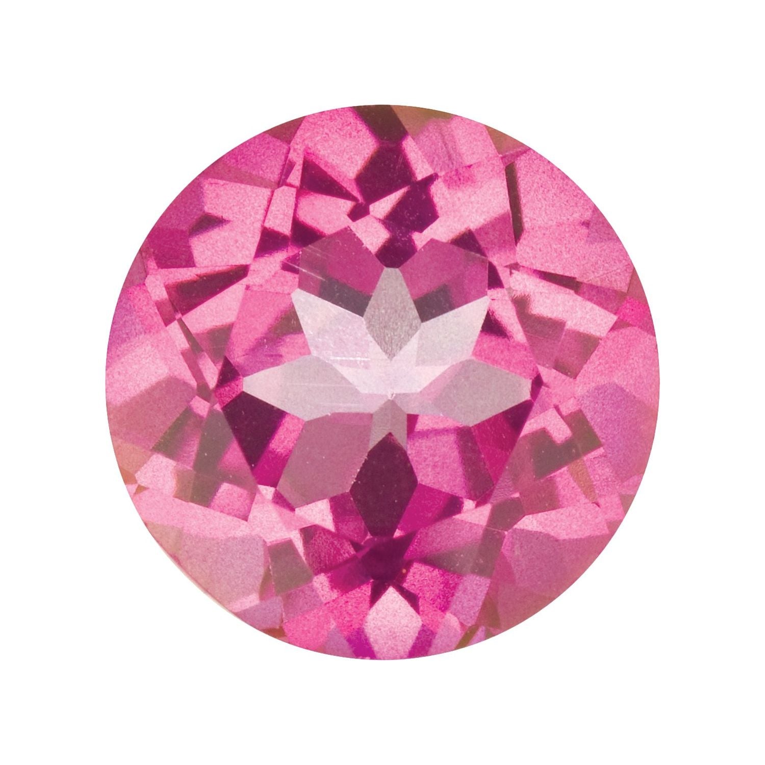 8 mm Round Natural Pure Pink Mystic Topaz – Faceted Cut – AA Quality — Sapphire Row