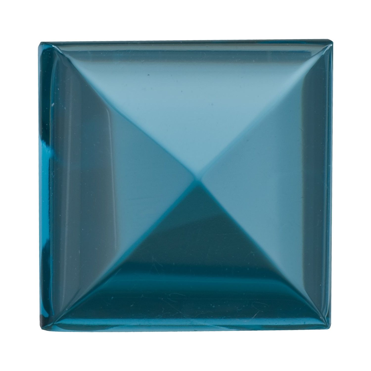 10 mm Square Natural London Blue Topaz – Sugarloaf Cut – AA Quality — Sapphire Row