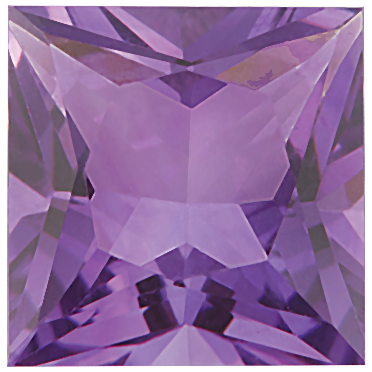 6.5 mm Square Natural Purple Amethyst – Princess-Cut – A Quality — Sapphire Row