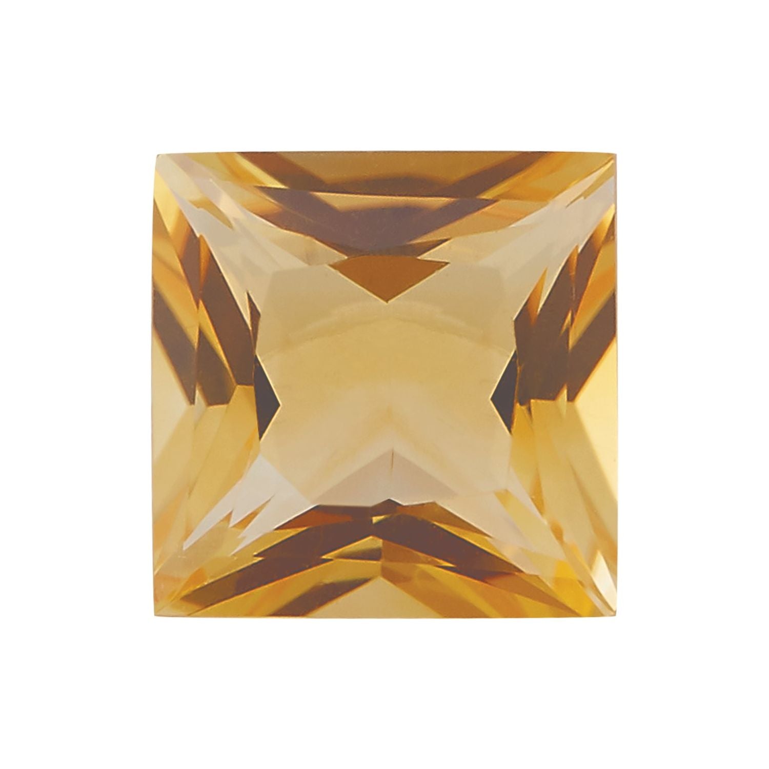 8 mm Square Natural Orange Citrine – Princess-Cut – A Quality — Sapphire Row