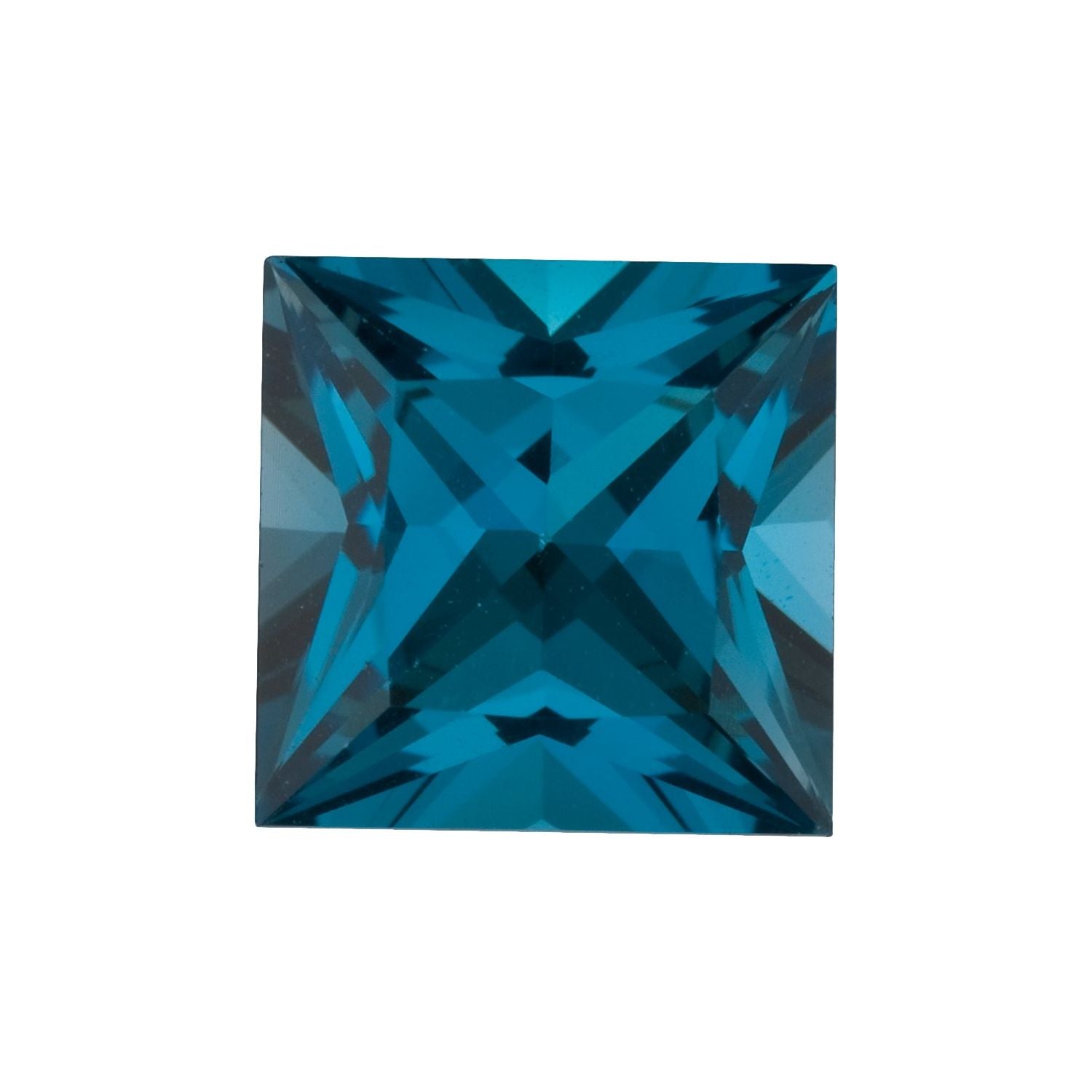 5 mm Square Natural London Blue Topaz – Princess-Cut – AA Quality — Sapphire Row