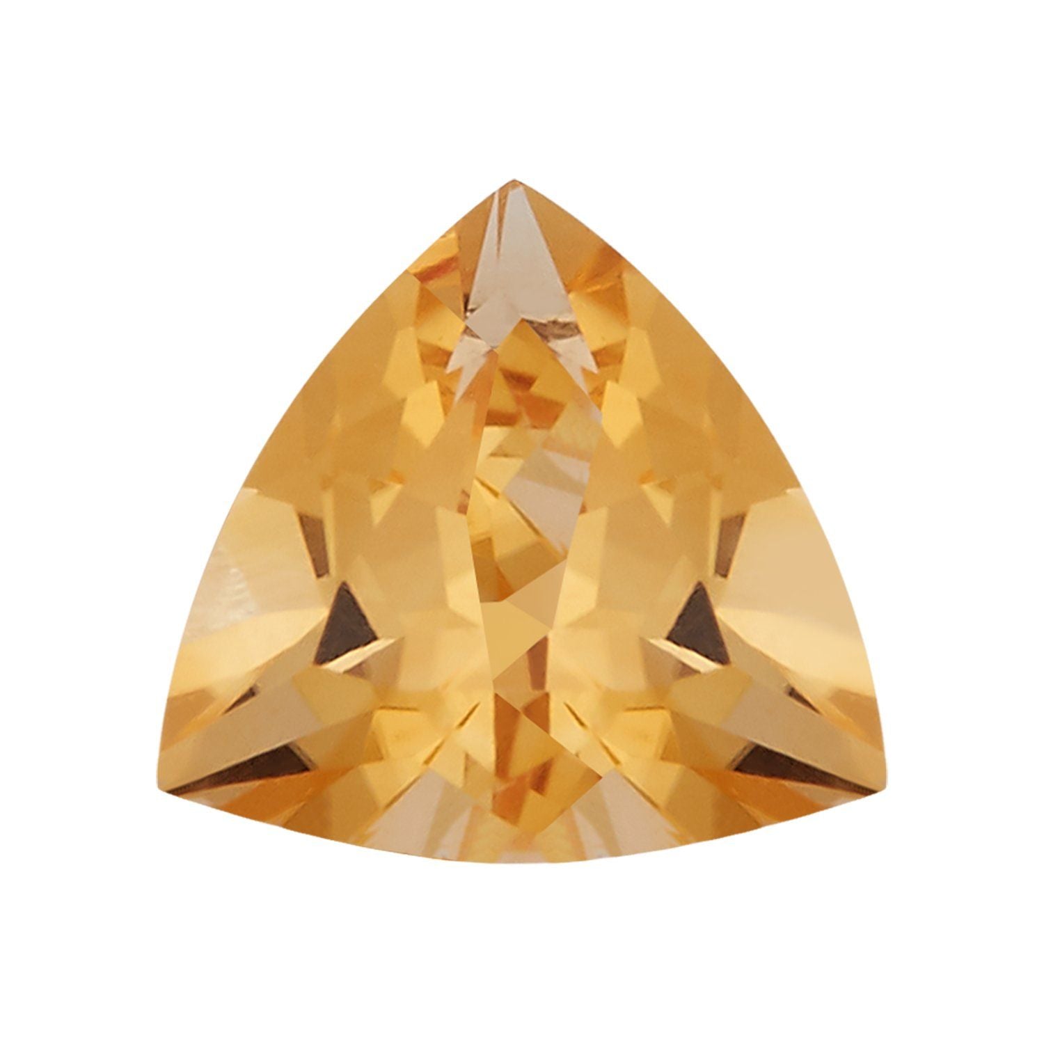 8 mm Trillion Natural Orange Citrine – Faceted Cut – A Quality — Sapphire Row