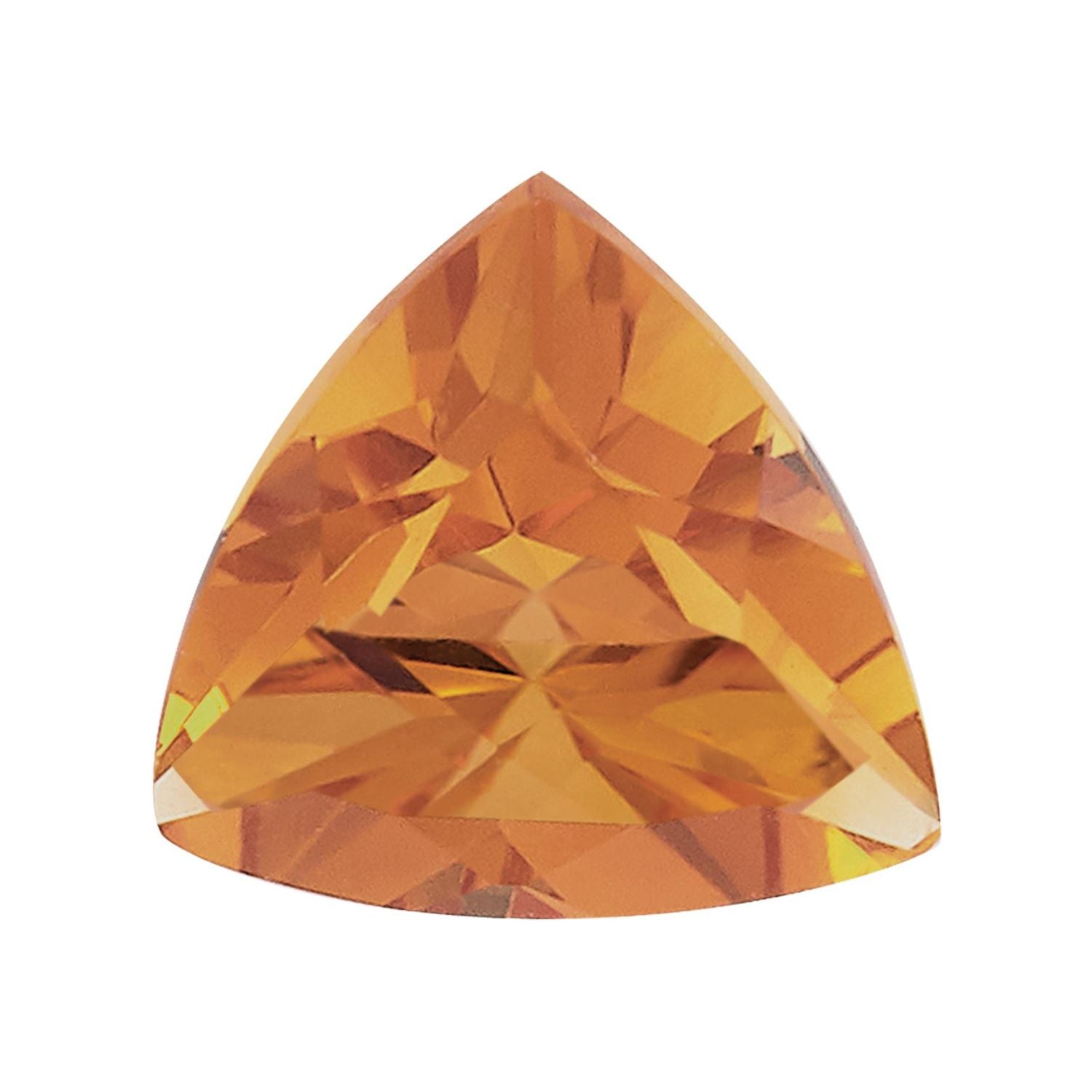 8 mm Trillion Natural Orange Citrine – Faceted Cut – AAA Quality — Sapphire Row