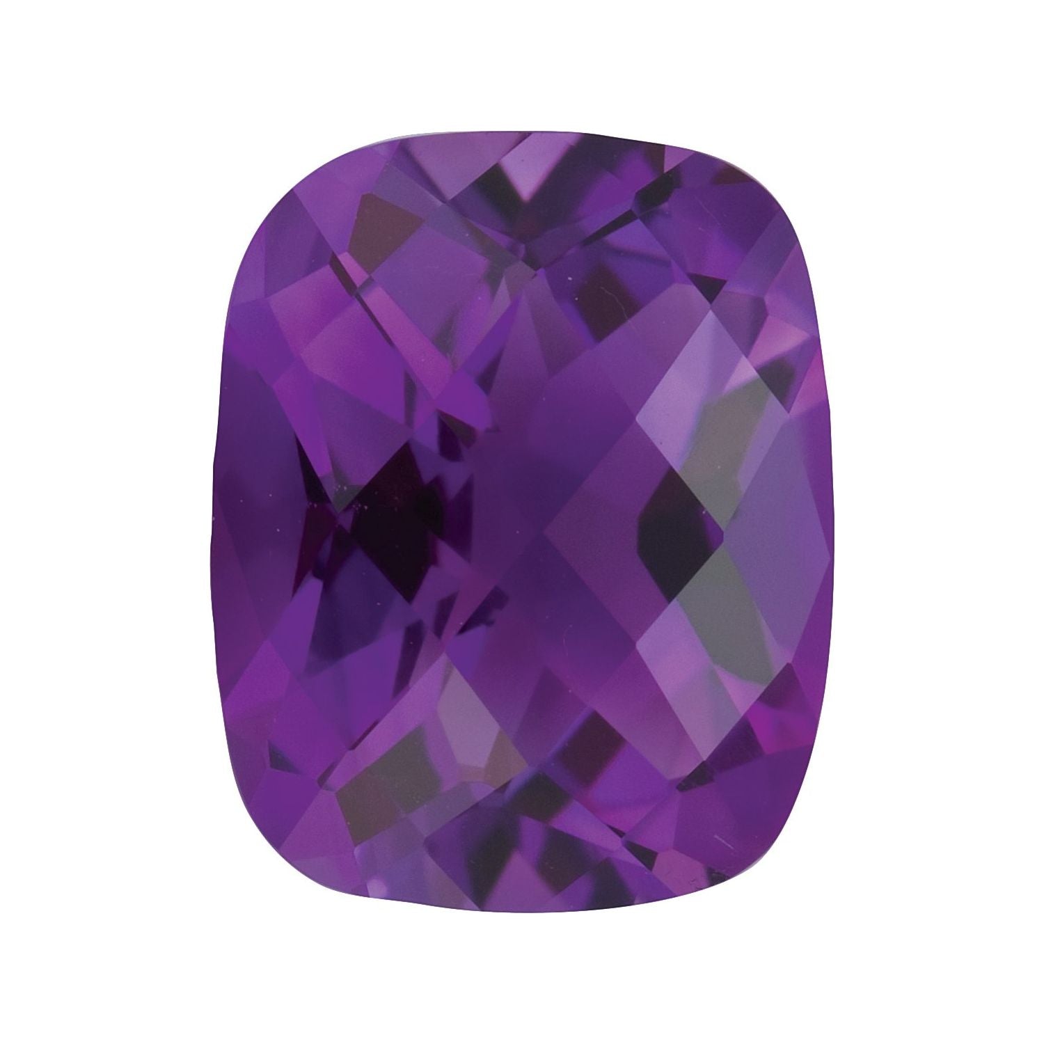 8x6 mm Antique Cushion Natural Purple Amethyst – Checkerboard-Cut – AA Quality — Sapphire Row