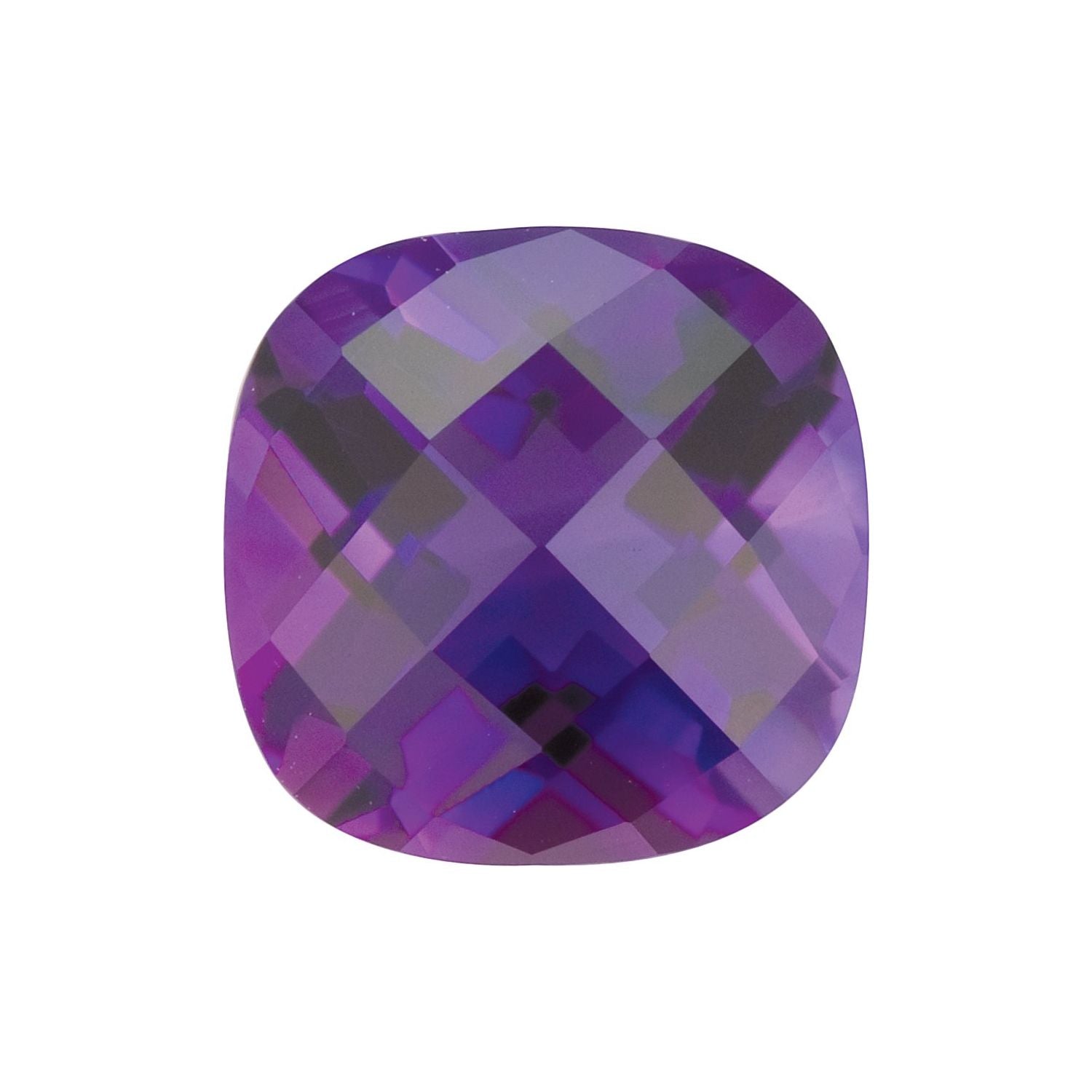 7 mm Cushion Natural Purple Amethyst – Checkerboard-Cut – AA Quality — Sapphire Row