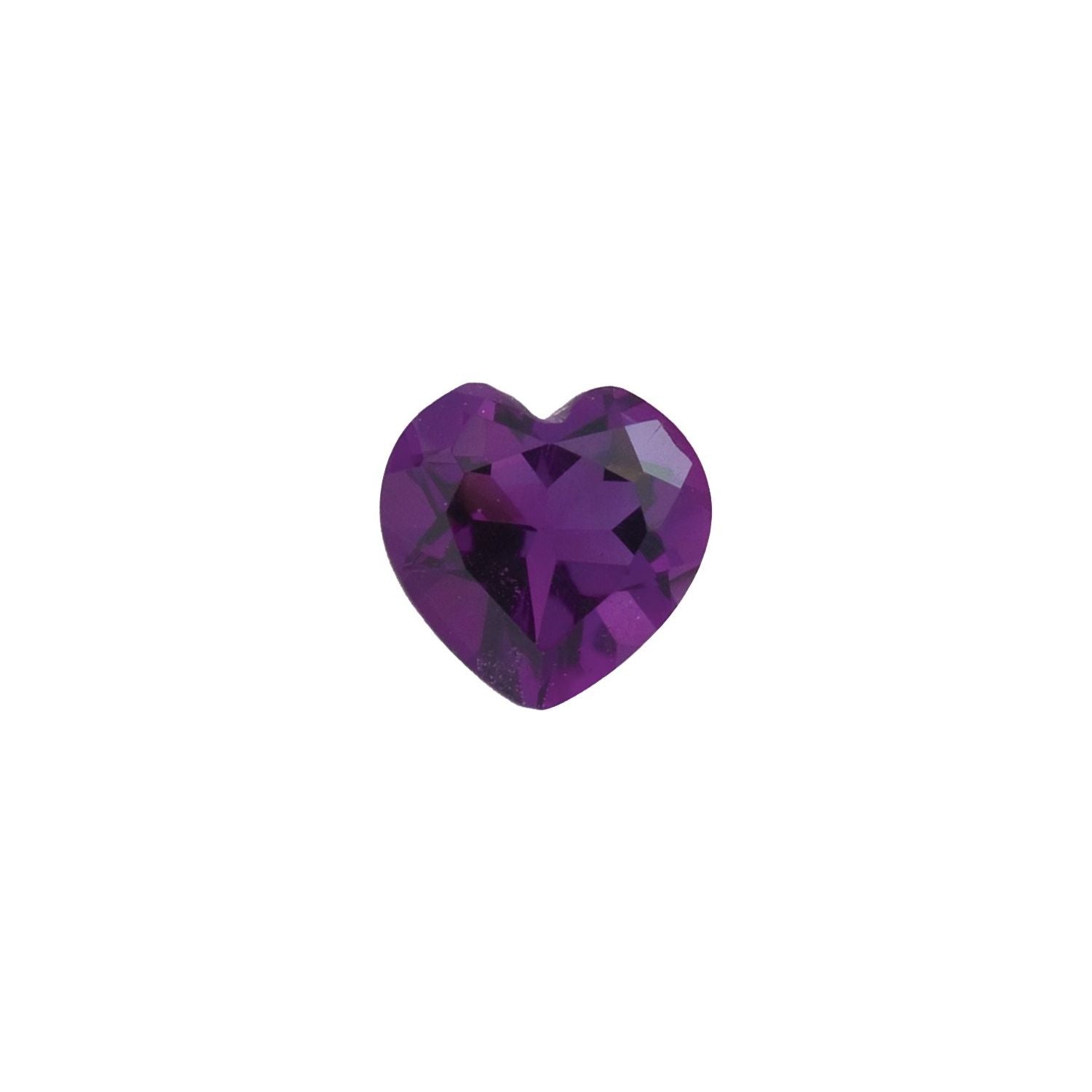 7 mm Heart Natural Purple Amethyst – Faceted Cut – AAA Quality — Sapphire Row
