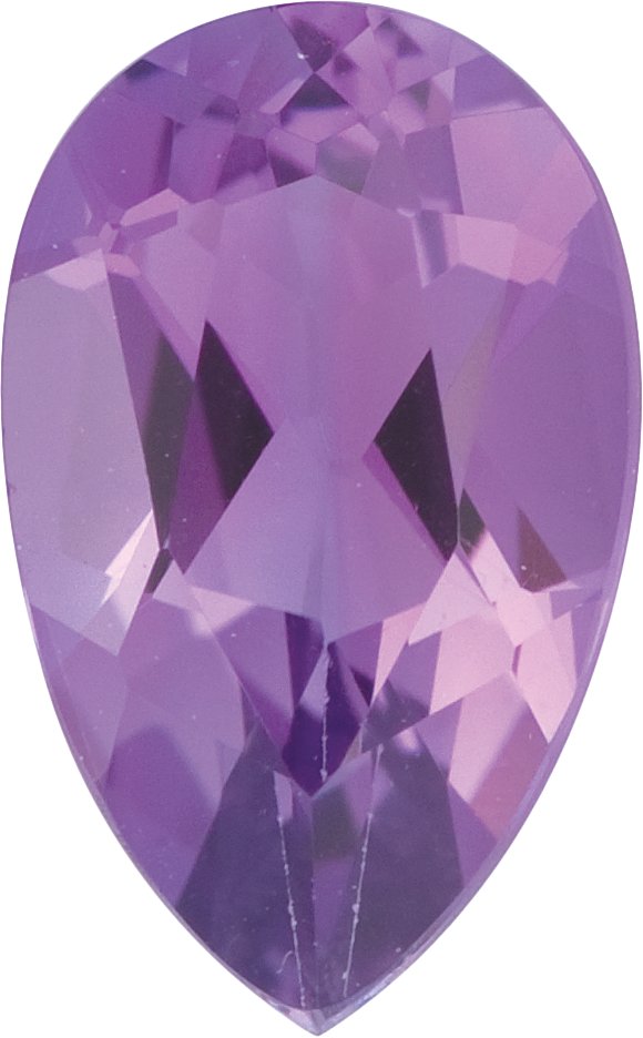 14x10 mm Pear Natural Amethyst — Sapphire Row