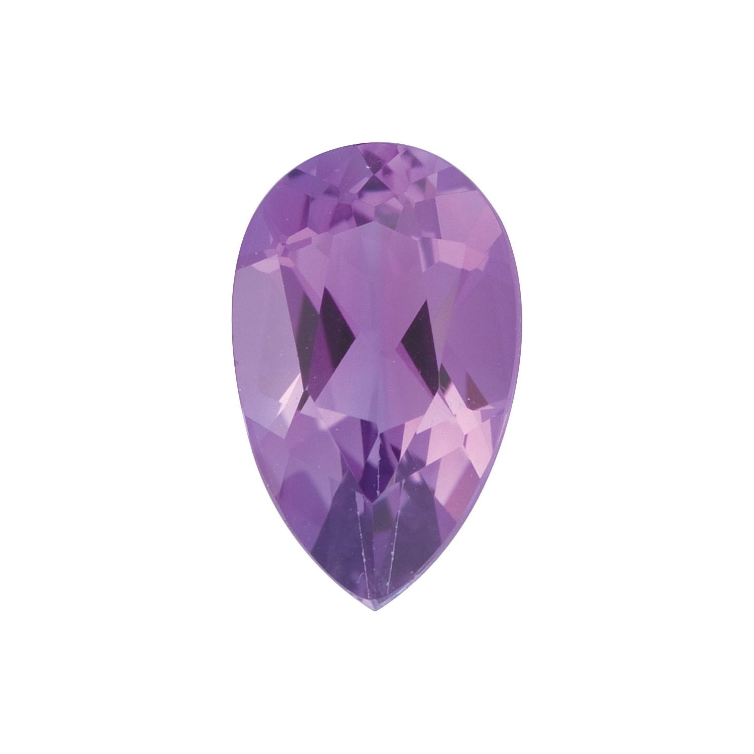 8x6 mm Pear Natural Purple Amethyst – Faceted Cut – A Quality — Sapphire Row