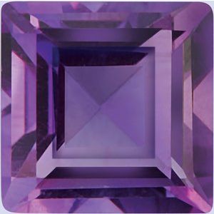 Lot of 10 – 4 mm Square Natural Purple Amethyst – Step-Cut – AA Quality — Sapphire Row