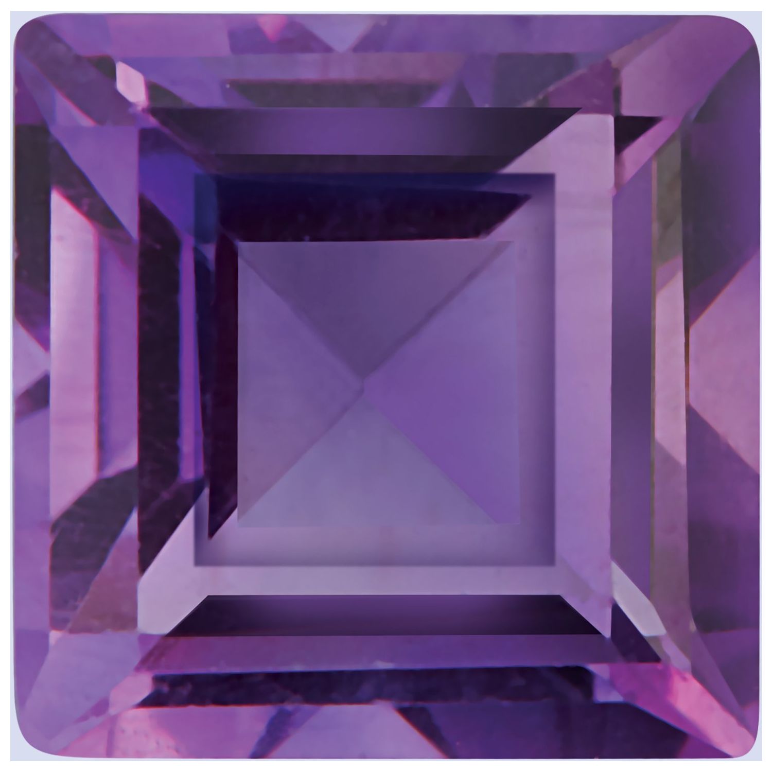 6 mm Square Natural Purple Amethyst – Step-Cut – AA Quality — Sapphire Row