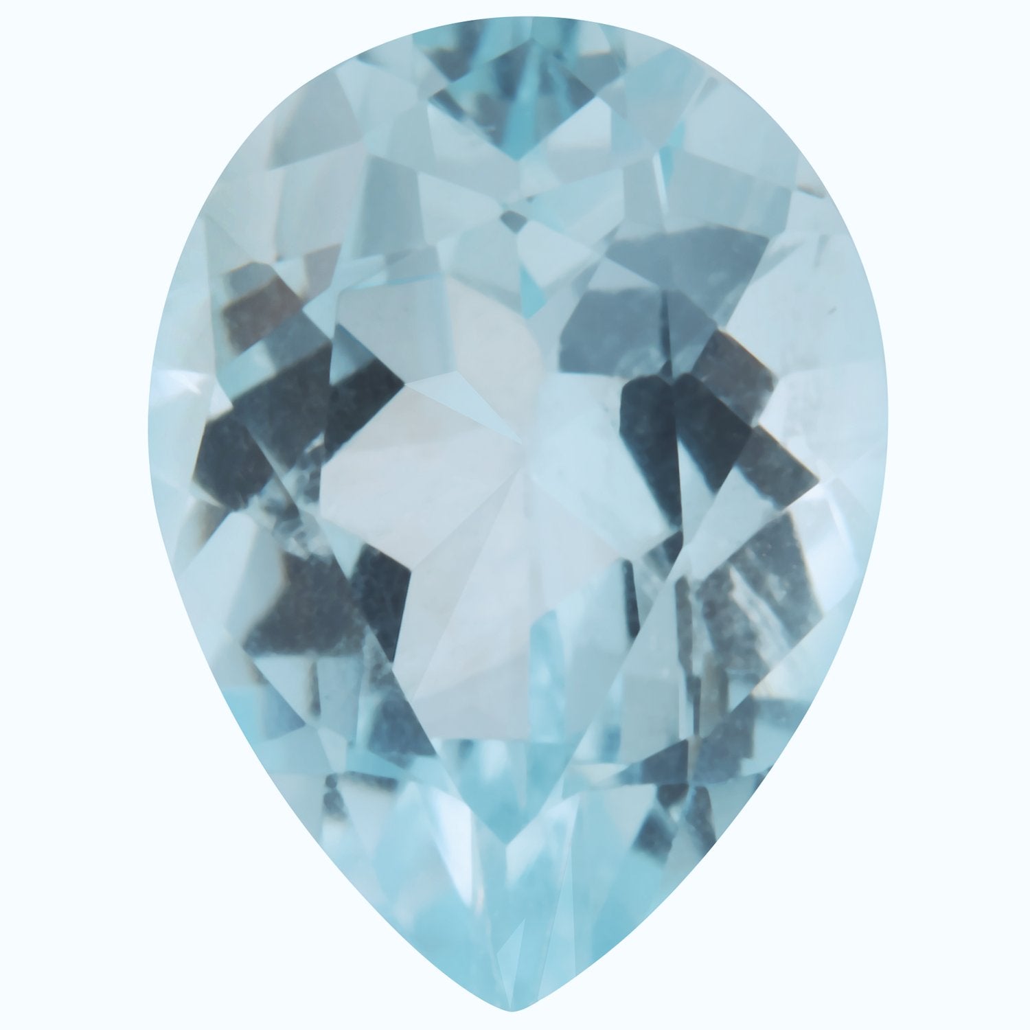6x4 mm Pear Natural Aqua Aquamarine – Faceted Cut – A Quality — Sapphire Row