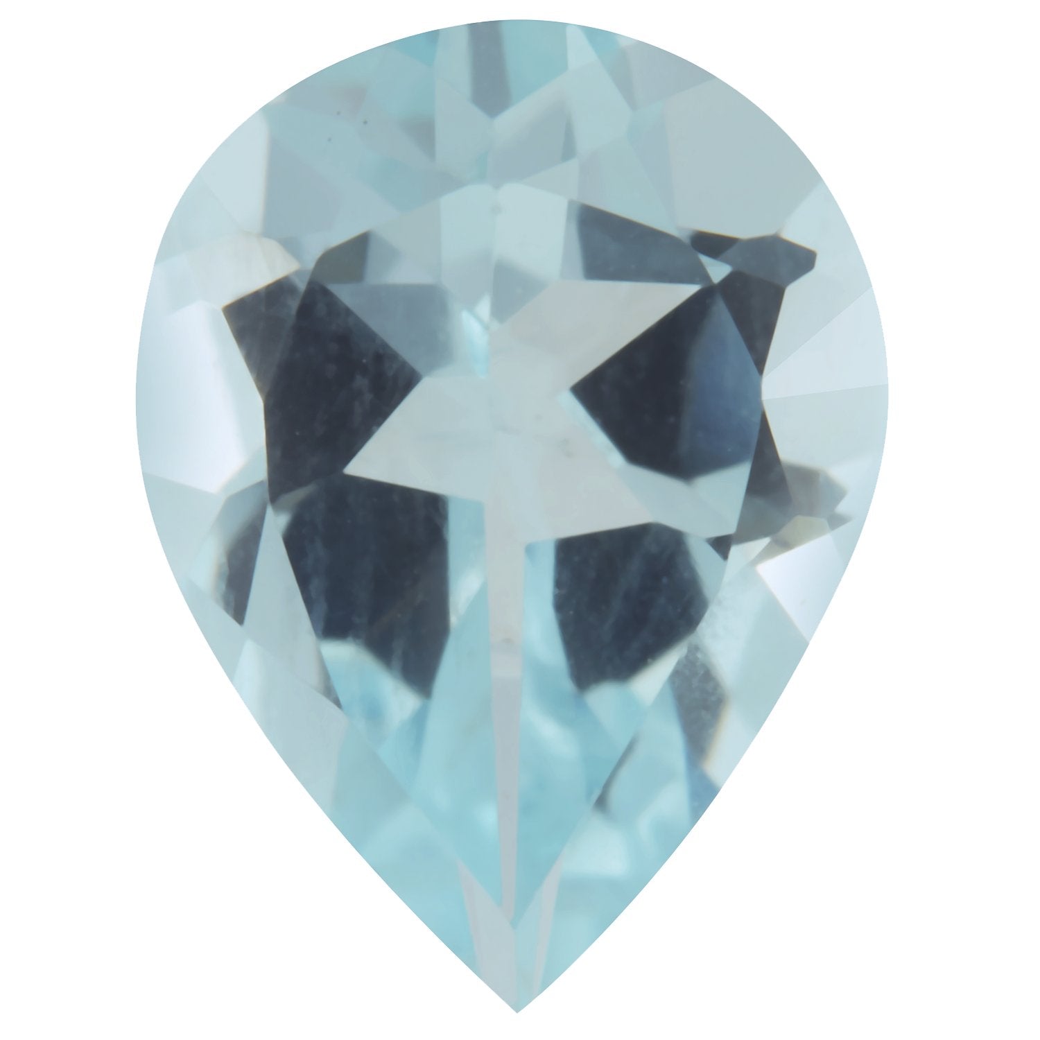 8x6 mm Pear Natural Aqua Aquamarine – Faceted Cut – B Quality — Sapphire Row