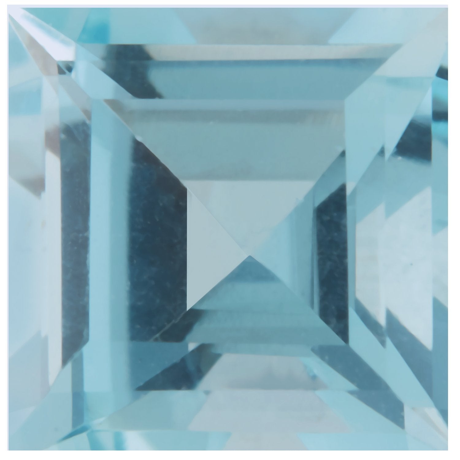 4 mm Square Natural Aqua Aquamarine – Step-Cut – AA Quality — Sapphire Row