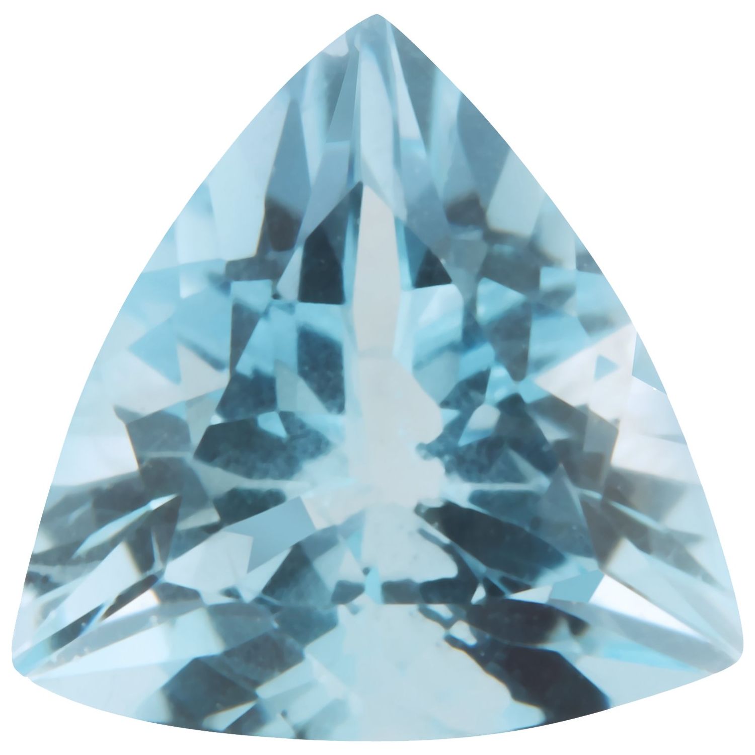 6 mm Trillion Natural Aqua Aquamarine – Faceted Cut – AA Quality — Sapphire Row