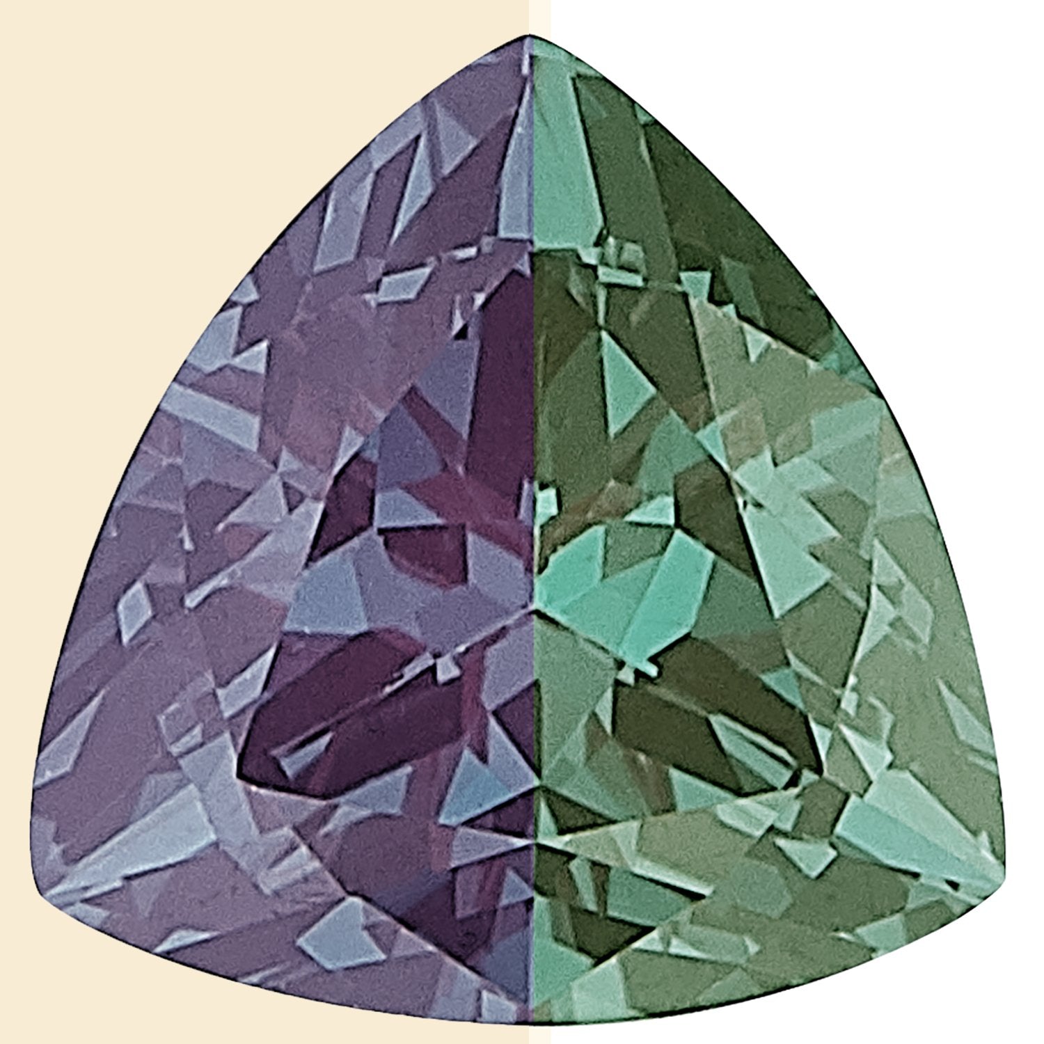 7 mm Trillion Lab-Grown Color Change Alexandrite – Faceted Cut – Eye-Clean Quality — Sapphire Row